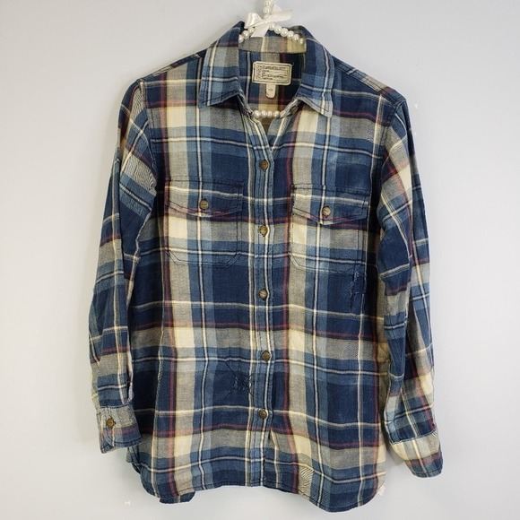 Current/Elliott The Perfect Shirt Intentionally Distressed SZ XS/0 - Picture 1 of 10